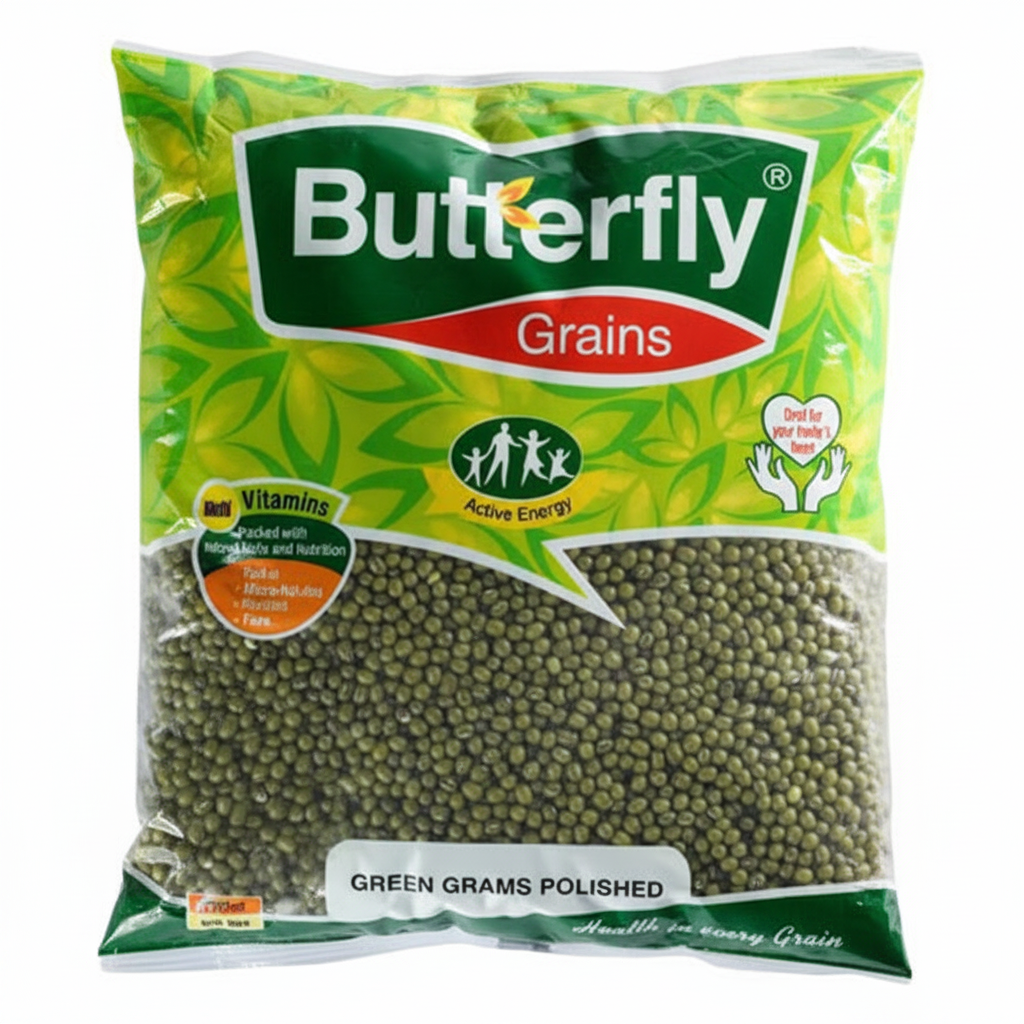 Butterfly Green Gram Polished 500G