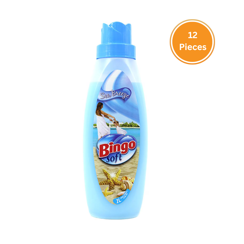 Bingo Soft Fabric Softener 1L Sea Breeze Box 16 Pieces
