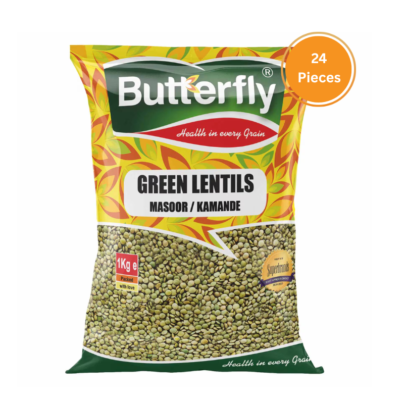 Butterfly Green Lentils Kamande 1Kg Bale 24 Pcs