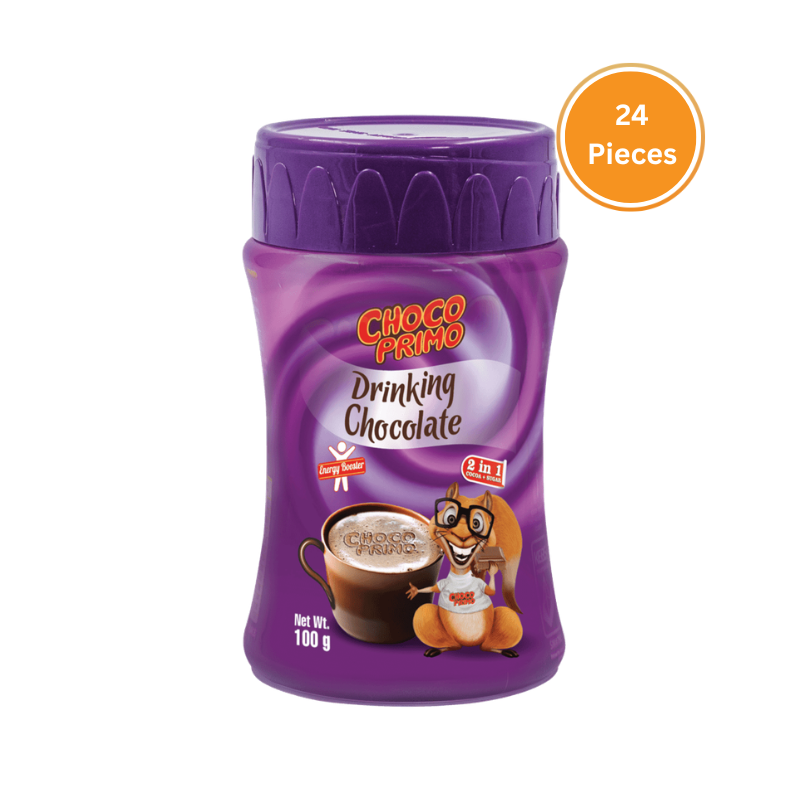 Choco Primo Drink Chocolate 100G Jar 24 PIeces