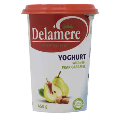 Delamere Pear Caramel Yoghurt Cup 450