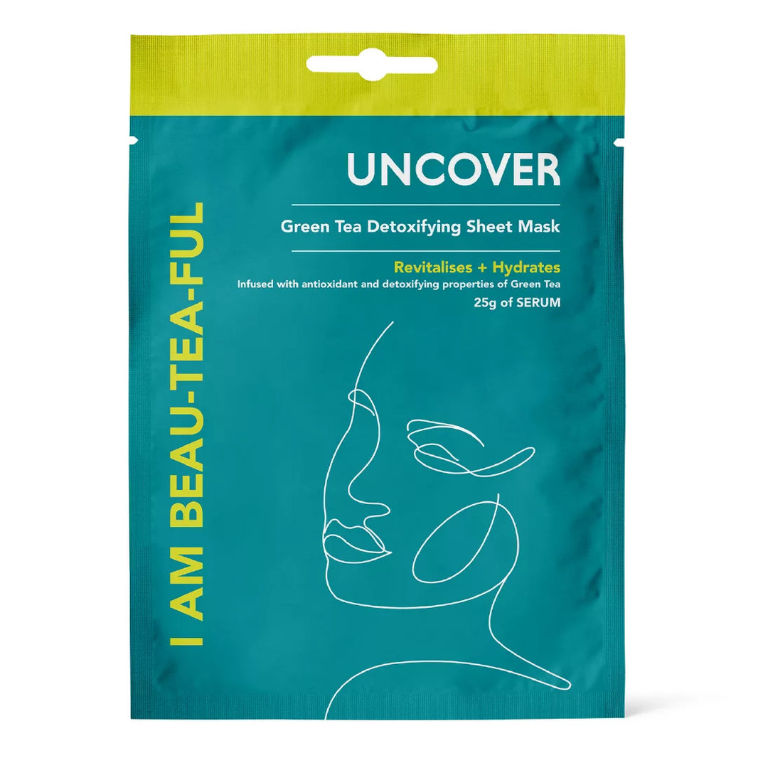 Uncover I Am Beau-Tea-Ful Green Tea Detoxifying Sheet Mask 25Gm