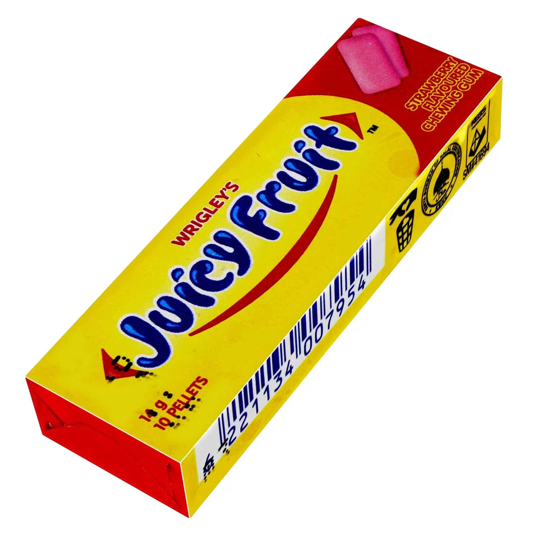 Juicy Fruit Strawberry Chewing Gum 14g x 10 Pieces