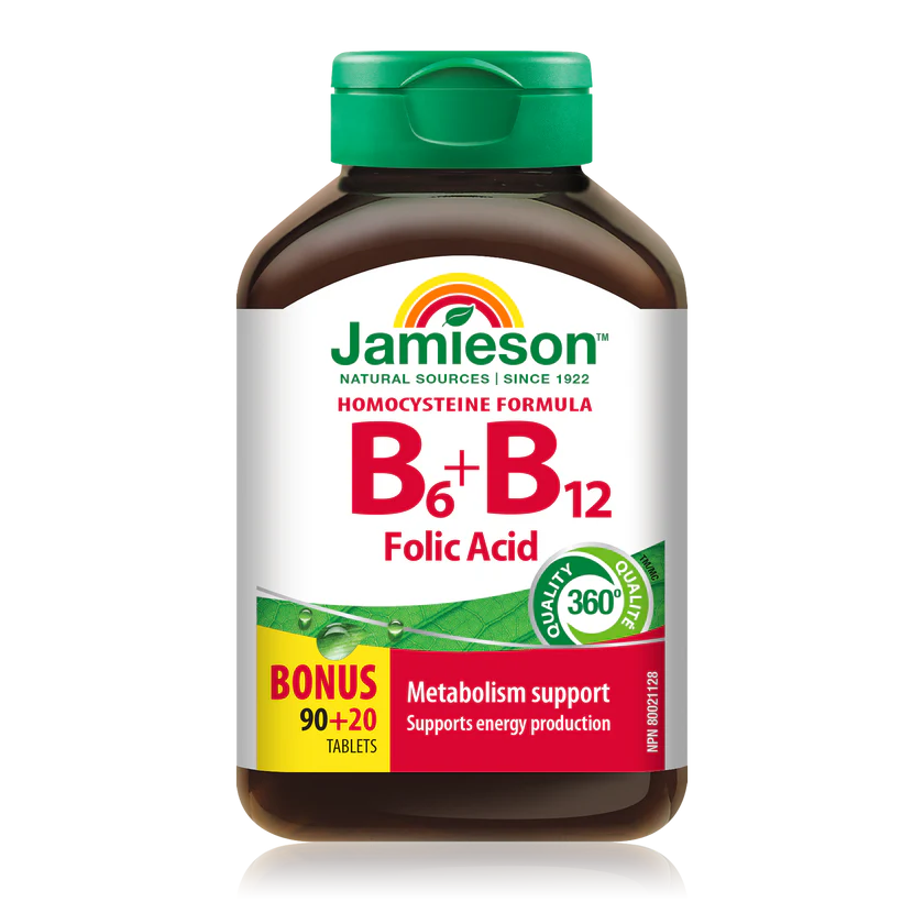 Jamieson B6+B12 And Folic Acid Tabs 110'S