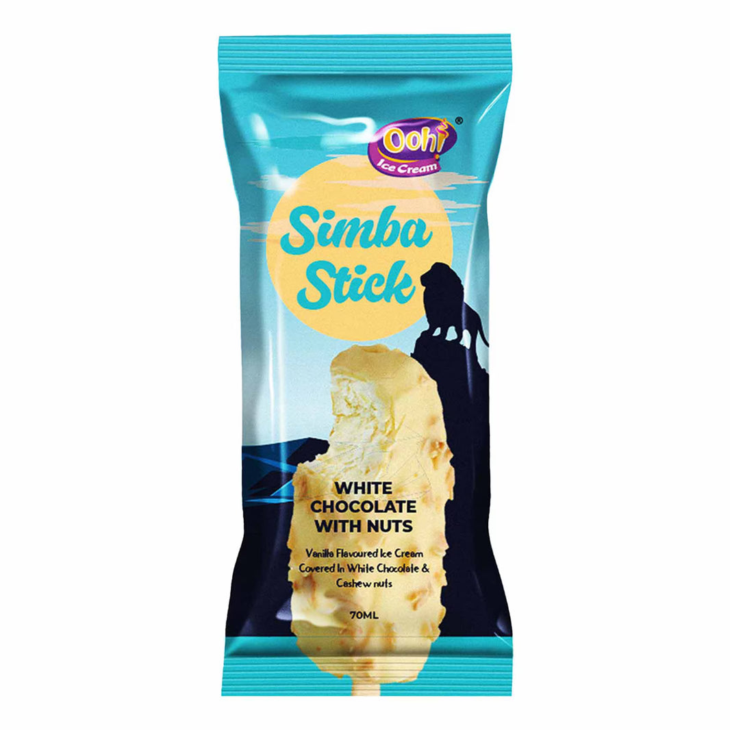 Ooh! Ice Cream Simba Stick White Chocolate with Nuts 70Ml