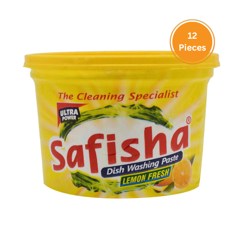 Safisha Dish Washing Paste Lemon 400Gm Box 12 Pieces