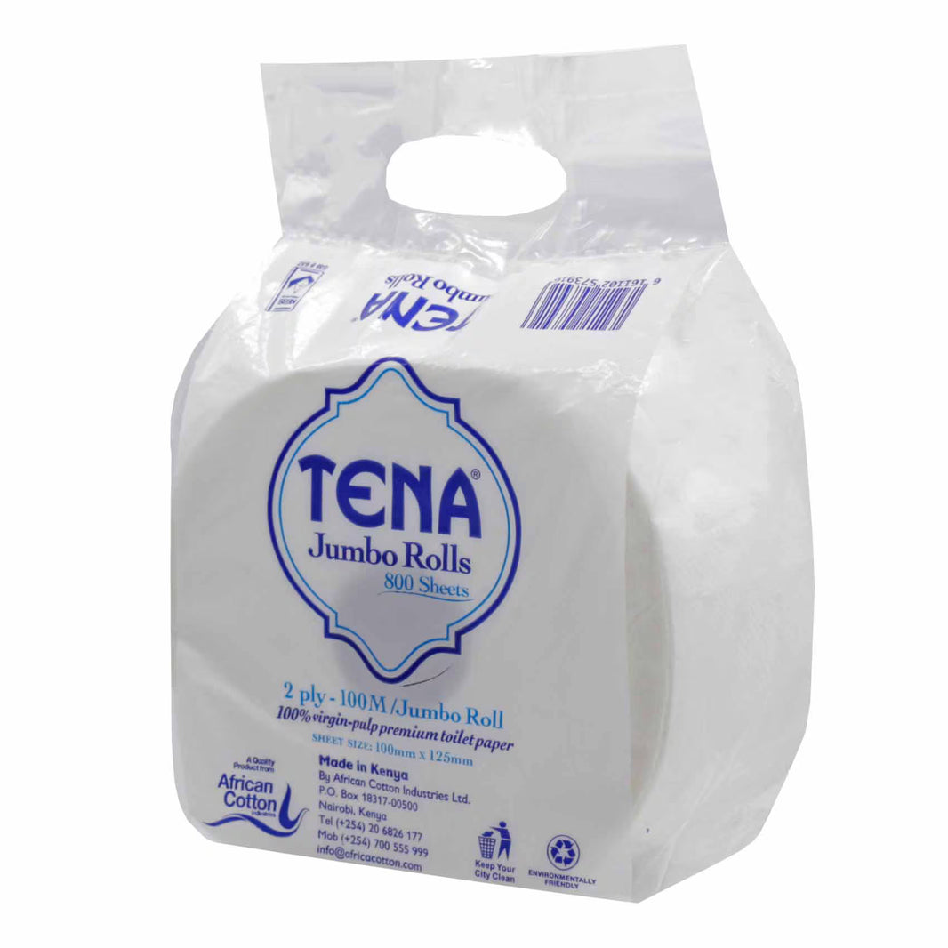 Tena Jumbo Bathroom Tissue Small Core White 100M