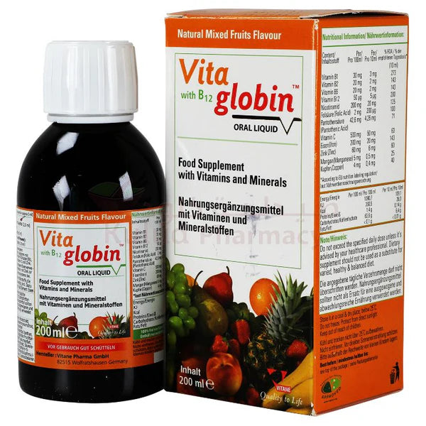 Vitaglobin 900Mg/10Mg/20Mg/40Mg/360Mcg/200Mg Syrup 100Ml