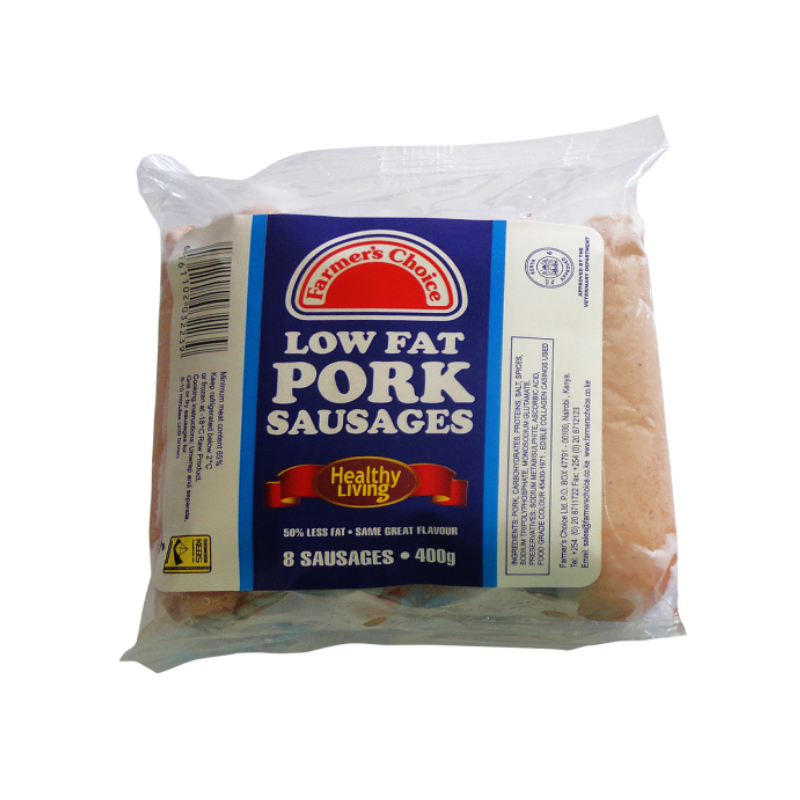 Farmer's Choice Pork Low Fat Sausages 400G