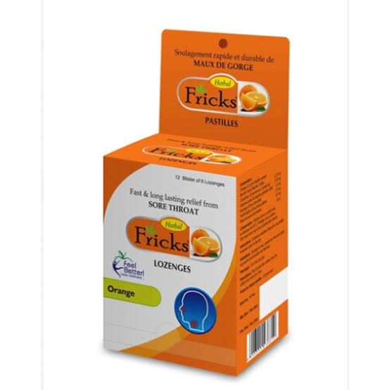 Fricks Herbal Lozenges Orange 12*6