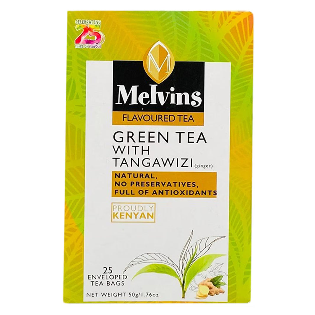 Melvins Green Tea Ginger Enveloped 25s