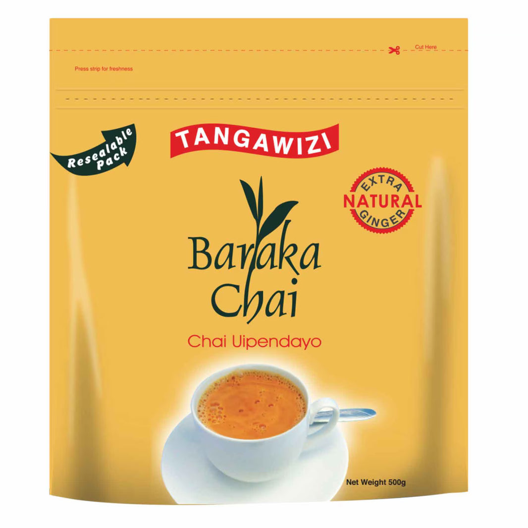Baraka Chai Loose Tea 500Gm - Zip Lock - Tangawizi