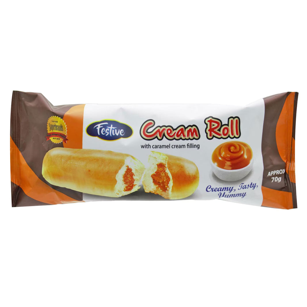 Festive Cream Roll Caramel 70G