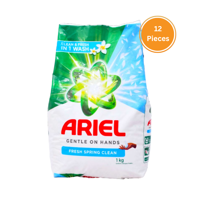 Ariel Detergent Fresh Spring Clean 1kg Box 12 Pieces