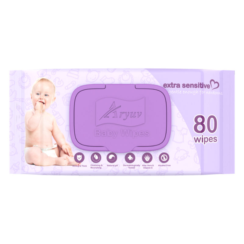 Aryuv Baby Wipes 80'S
