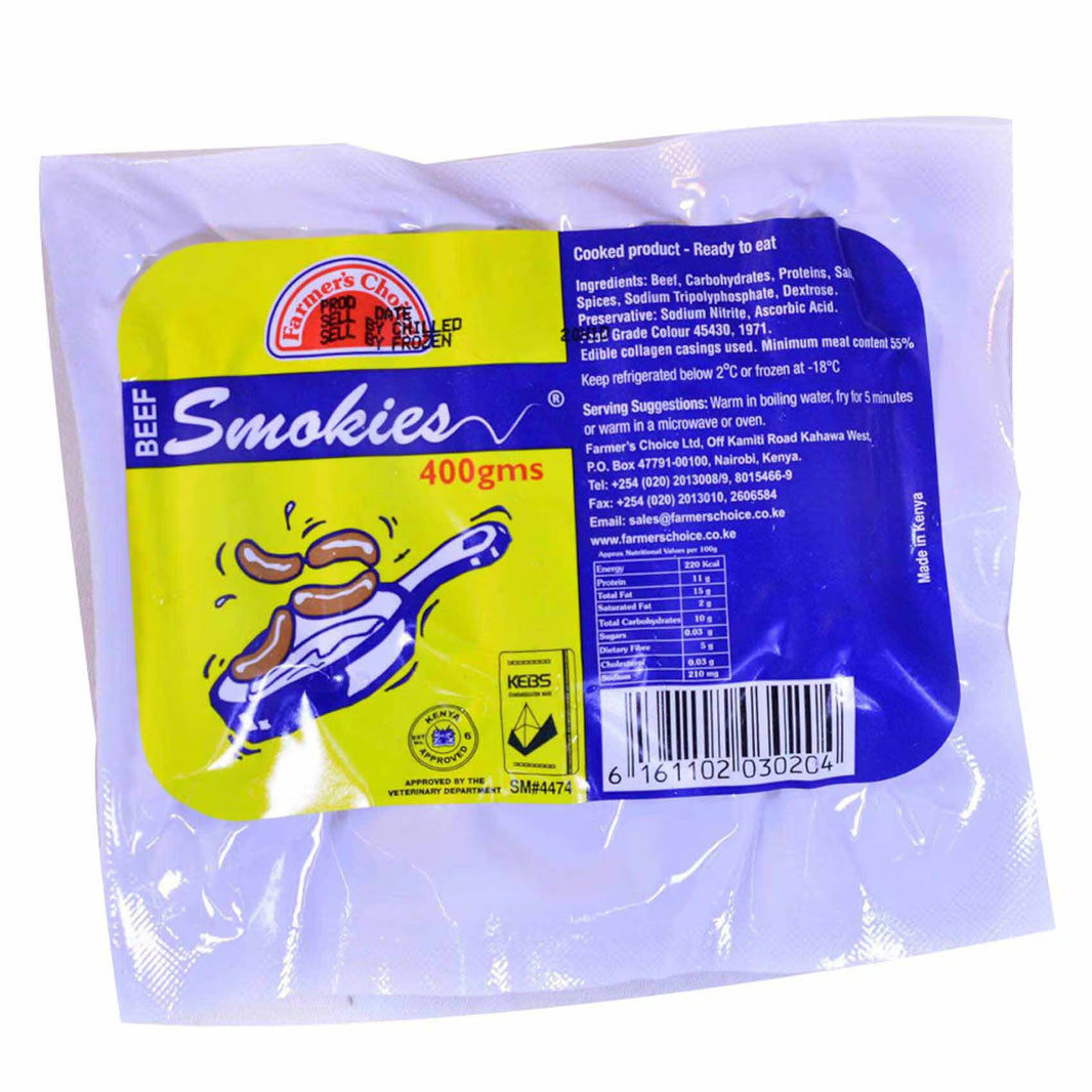 Beef Smokies 400Gm Ex Long