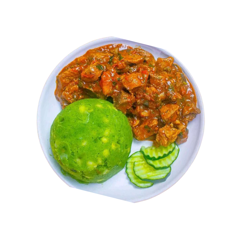 Beef stew Mukimo
