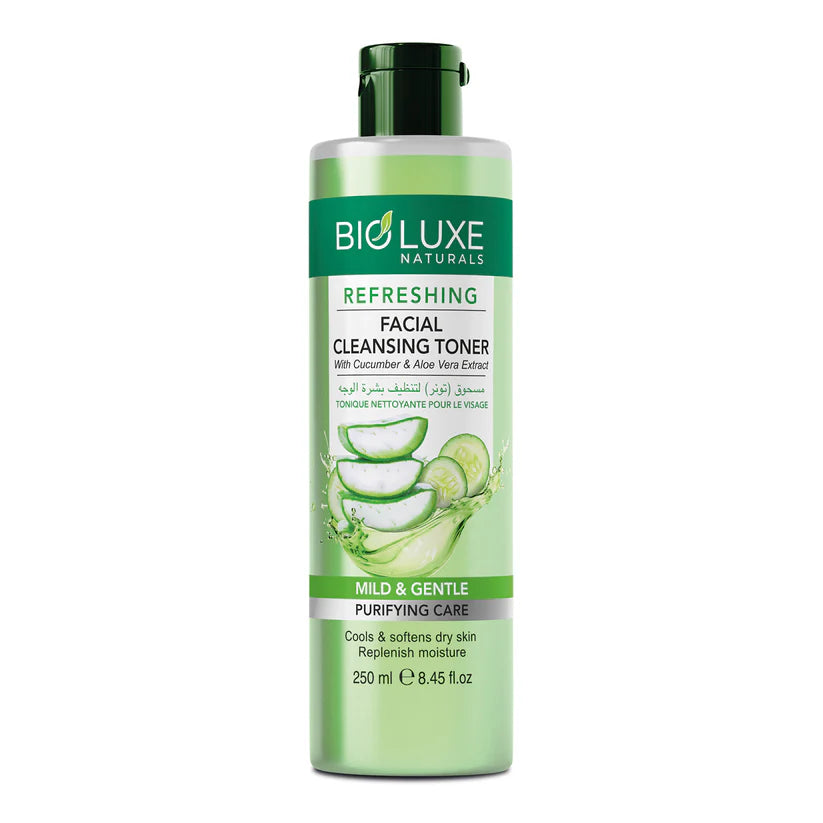 Bioluxe Refreshing With Cucumber & Aloe Vera Extract Facial Cleansing Toner 250Ml