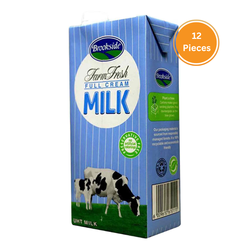Brookside UHT Milk 1Litre Box 12 Pieces