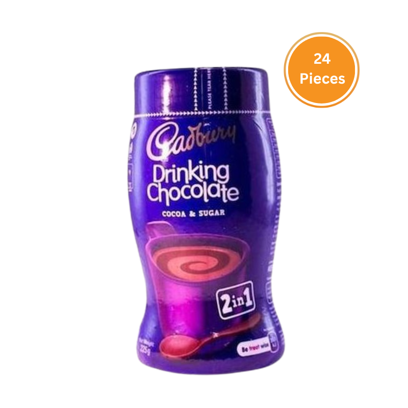 Cadbury Drinking Chocolate Jar 225Gm Box 24 Pieces
