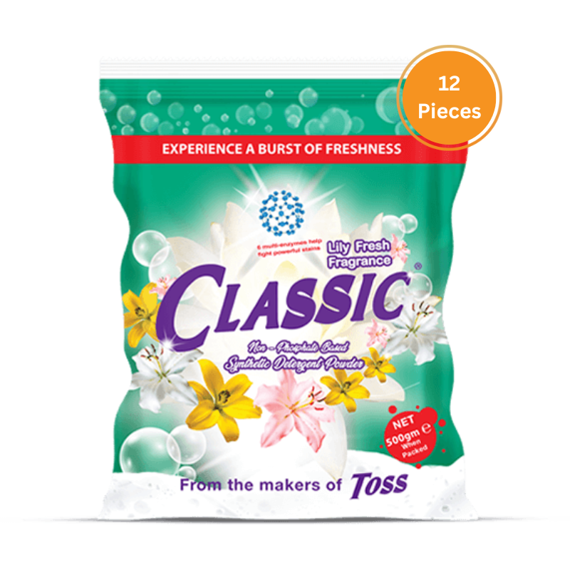 Classic Lily Powder Detergent 500Gx12 Pieces