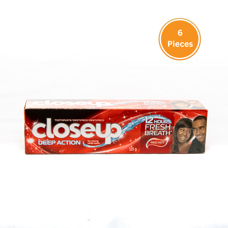 Closeup Red Hot Toothpaste 125g 6 Pieces