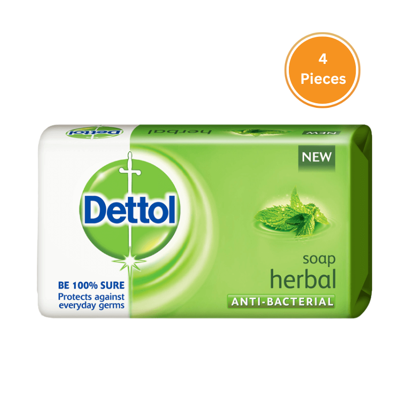 Dettol Bar Soap Herbal 165G Outer 4 Pieces