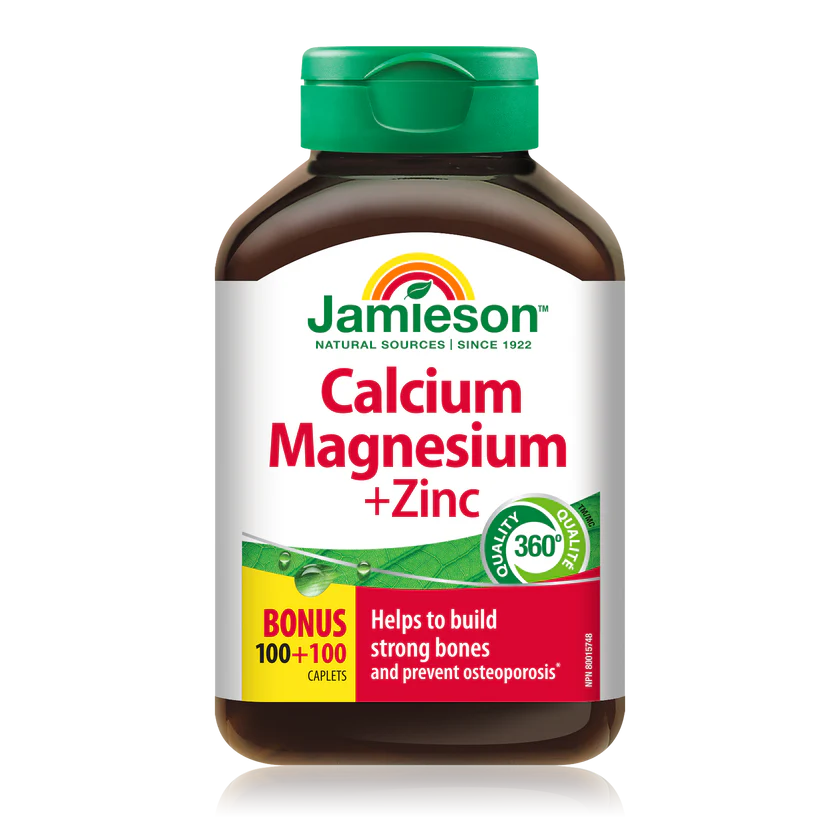 Jamieson Calcium Magnesium + Zinc Caplets 200'S
