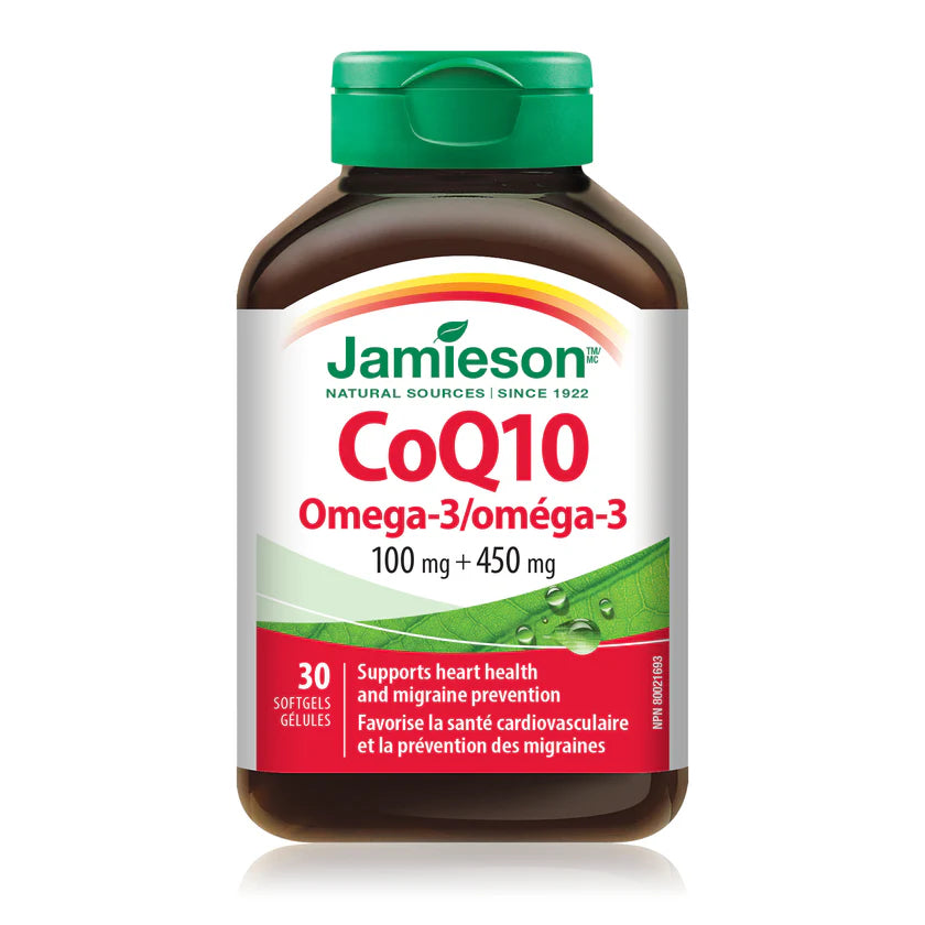 Jamieson Co-Q10 & Omega-3 Softgels 30'S