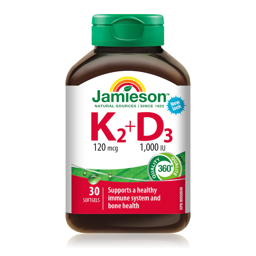 Jamieson Vitamin K2 + D3 Softgels 30'S