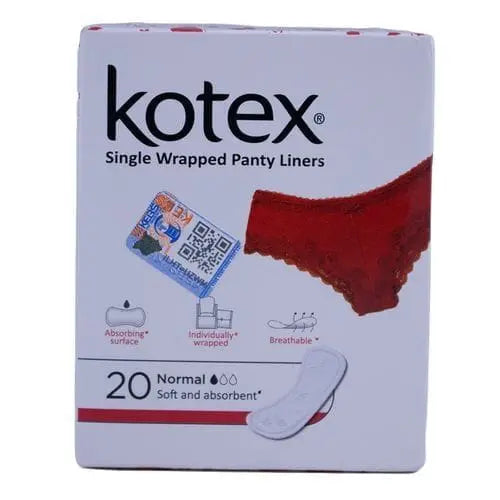 Kotex Panty Liners Normal Single Wrapped 20'S