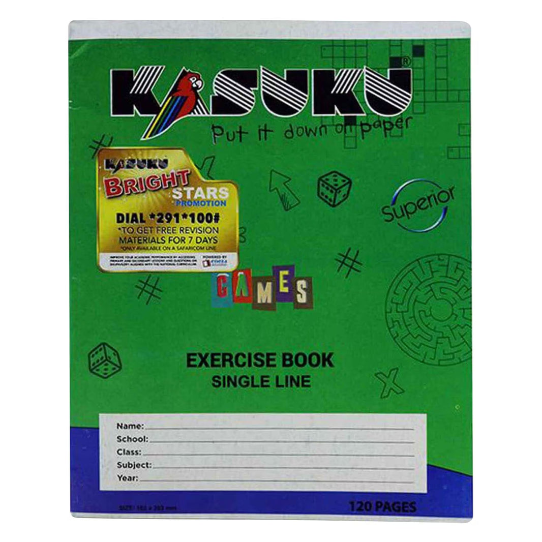 Kasuku Exercise Book A4 120Pgs Single Line