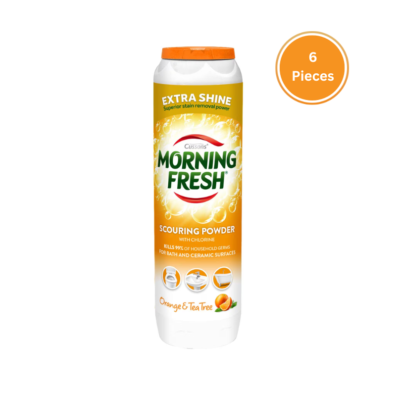 Morning Fresh Scouring Powder Antibacterial Orange and Tea Tree 1Kg Box 6 Pieces