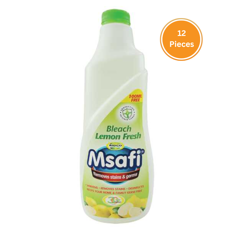 Msafi Bleach Lemon Fresh 750Ml Box 12 Pcs