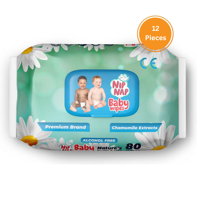 Nip Nap Baby Wipes 80Pcs Box 12 Pcs