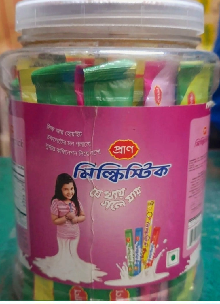Pran Milky Stick King 8Gm Jar 100Pcs