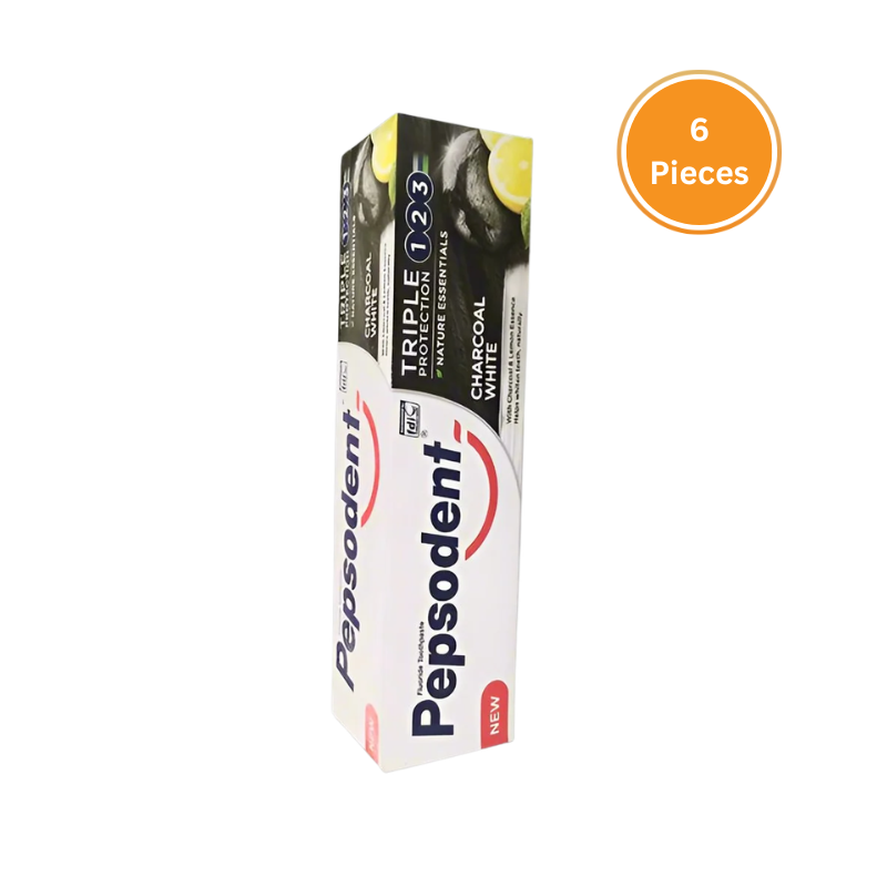 Pepsodent Charcoal 130G 6 Pieces Outer