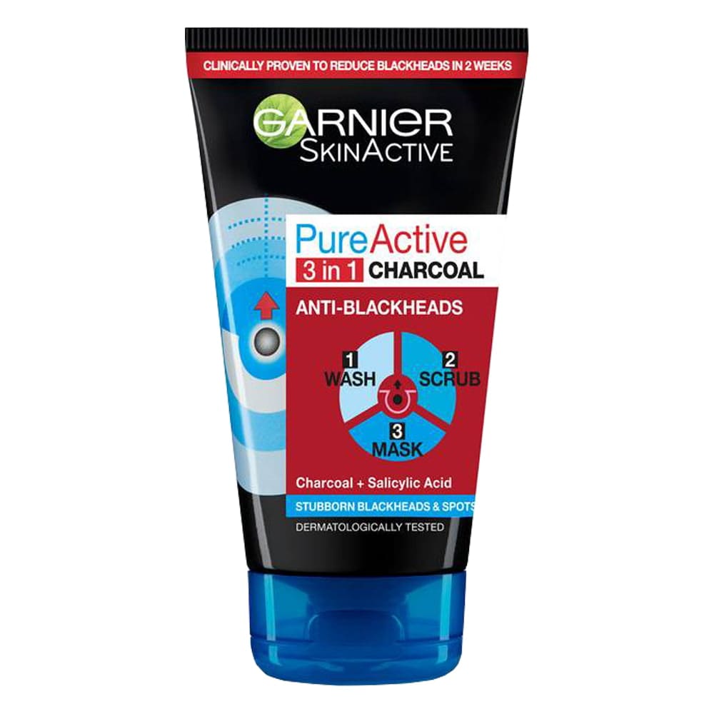 Garnier Pure Active Intensive Charcoal 3In 1 150Ml