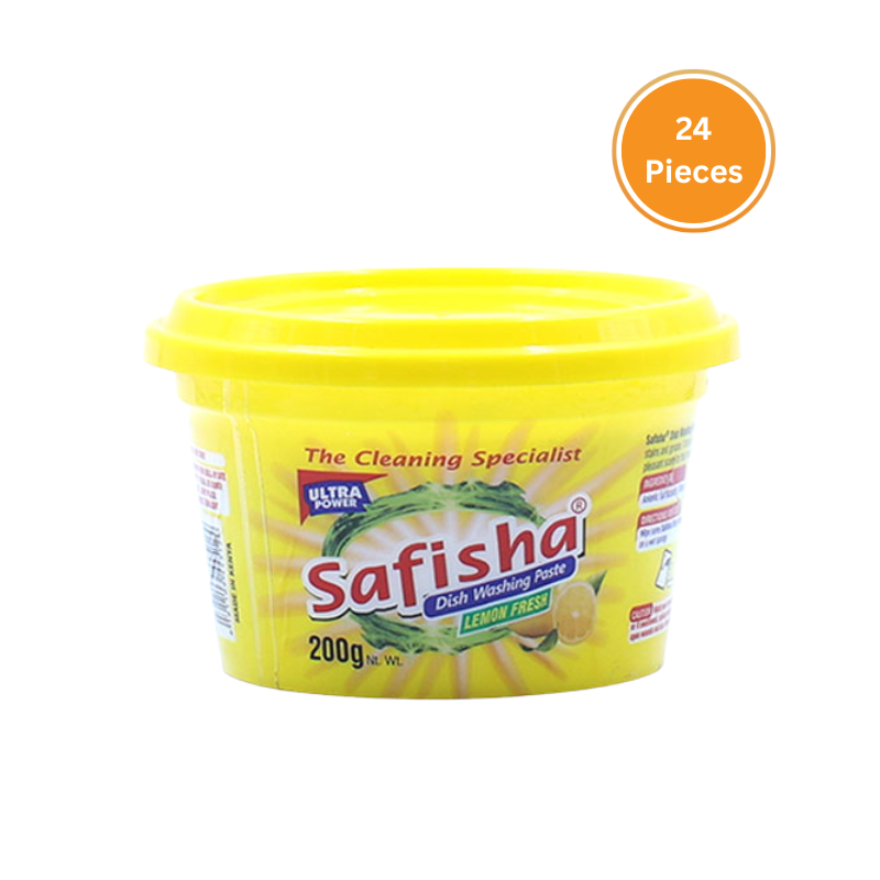 Safisha Dish Washing Paste Lemon 200G Box 24 Pieces