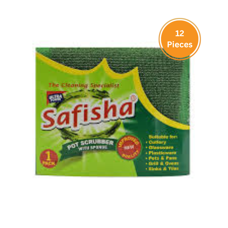 Safisha Scourer + Sponge Pot Outer 12 Pieces