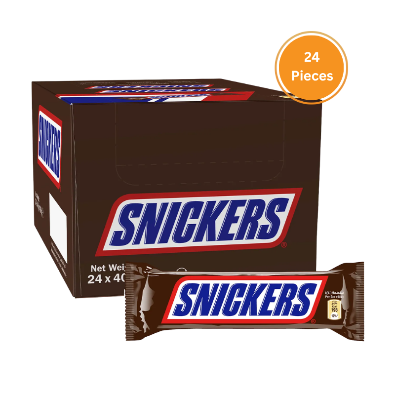 Snickers Standard Single Chocolate Bar 40G Box 24 Pieces Outer