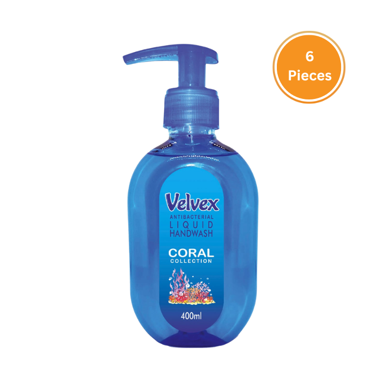 Velvex Hand Wash Coral 400Ml Box 6 Pieces