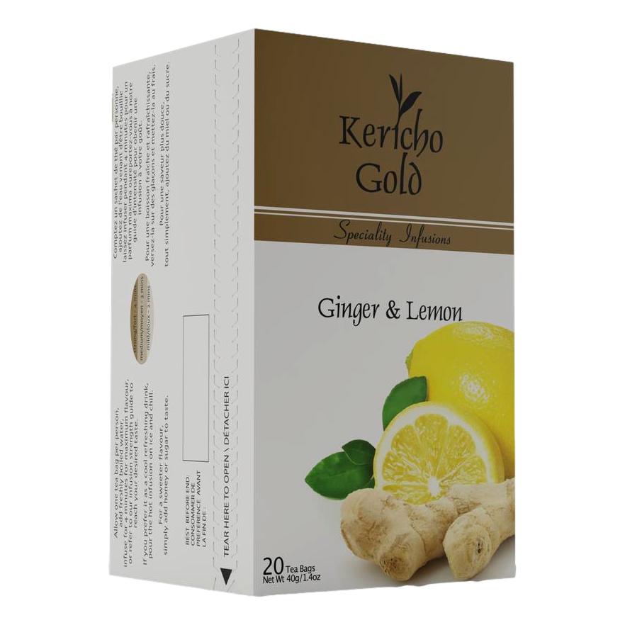 Kericho Gold Speciality Infusions - Ginger & Lemon 20'S Etb