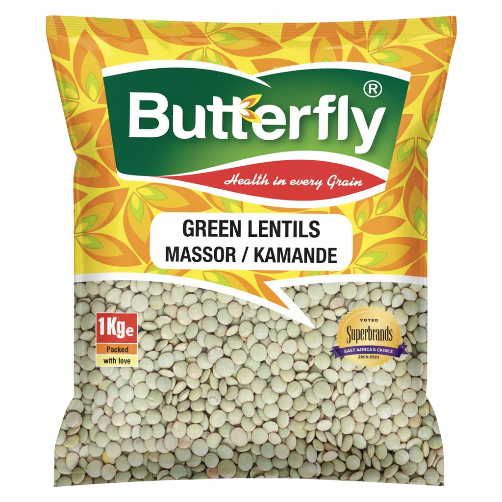 Butterfly Green Lentils Kamande 1Kg