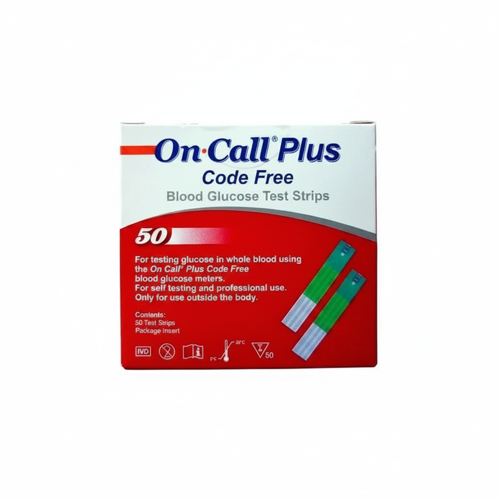 On Call Plus Test Strips(Code Free) 50`S