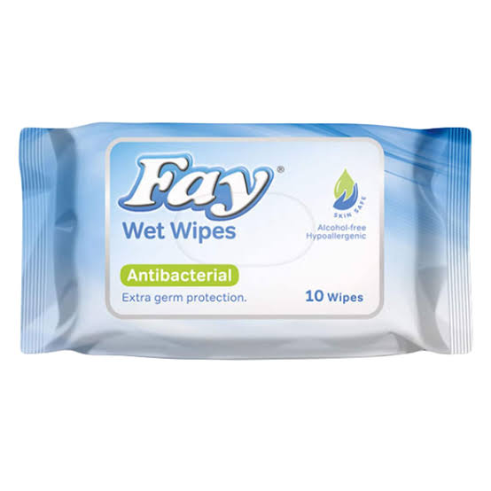 Antibacterial Wet Wipes 10'S (Fay)