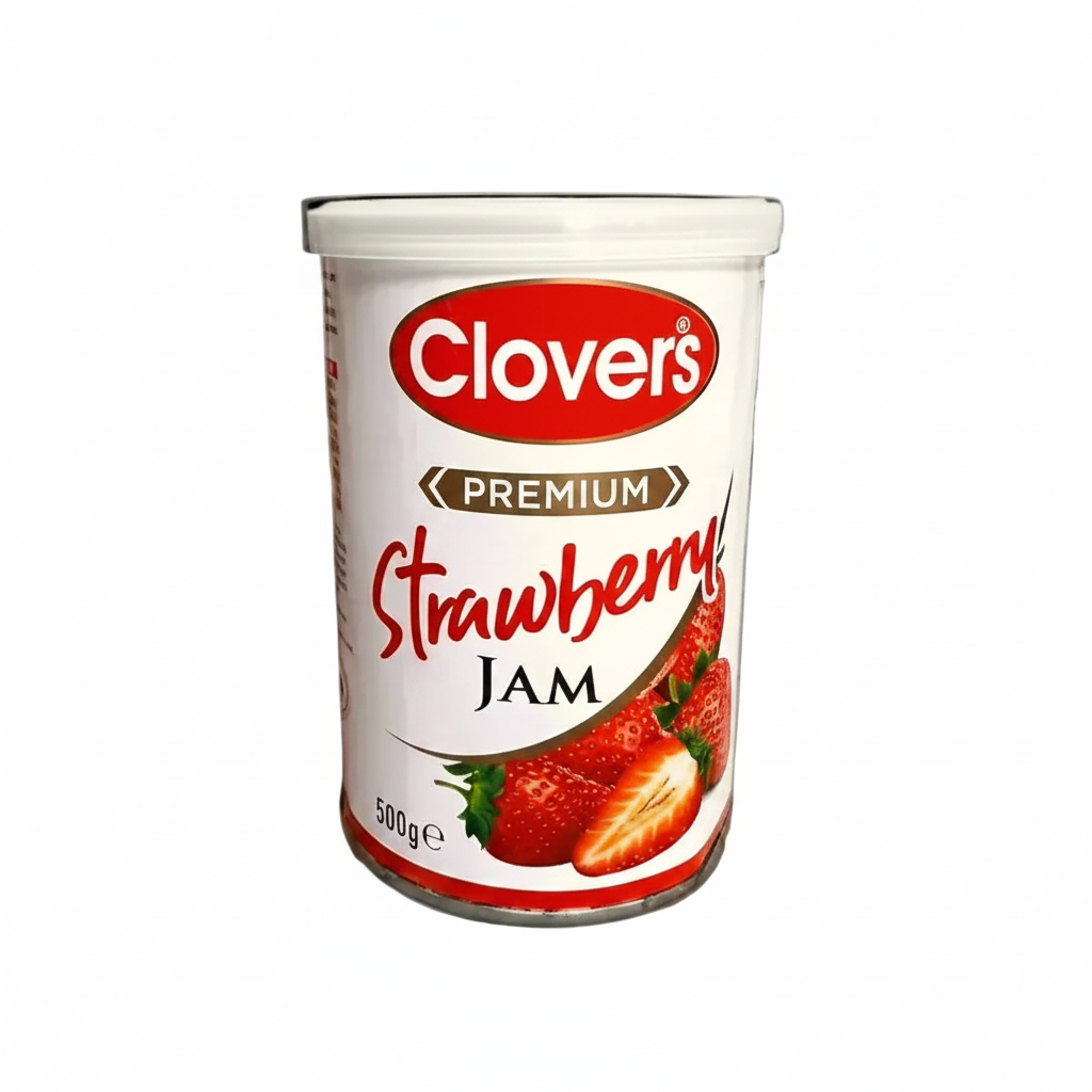 Clovers Strawberry Jam 500Gm Pet
