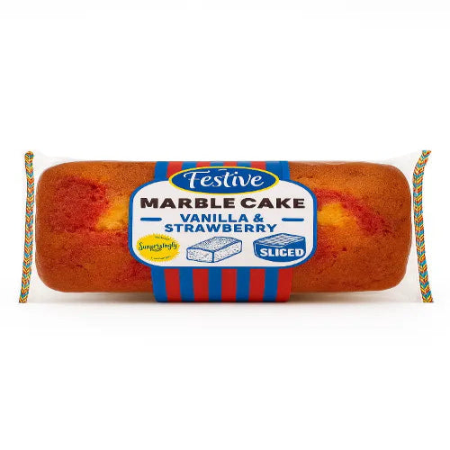 Festive Marble Cake Vanilla & Strawberry 400G