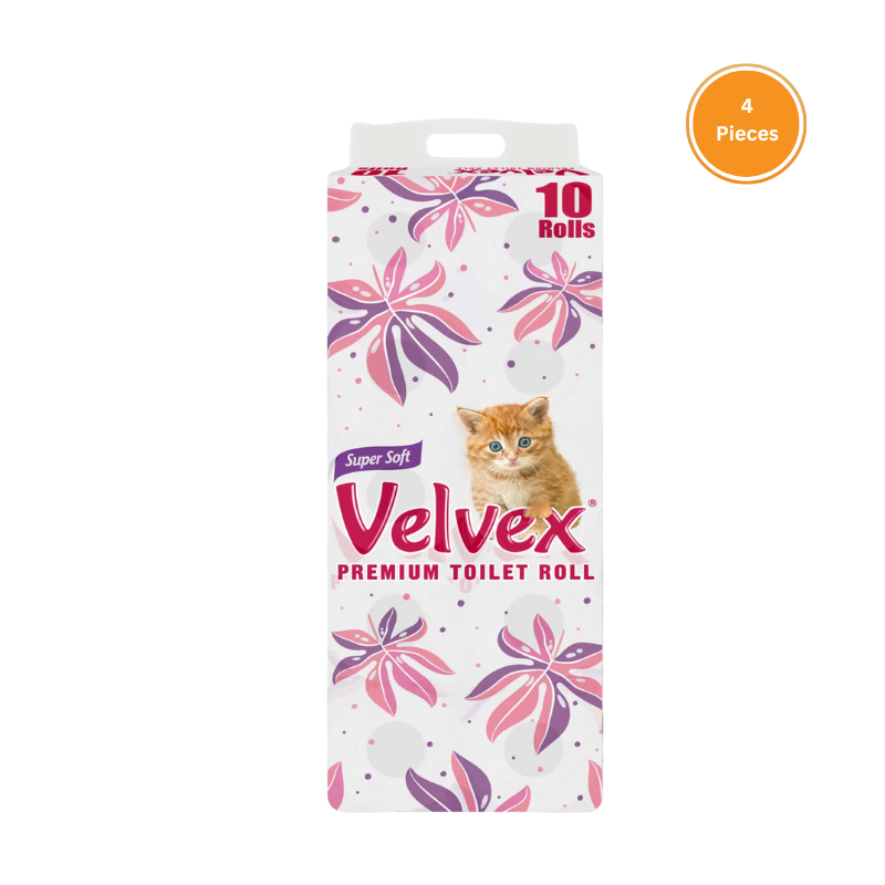 Velvex Tissue Printed 10 Pk x4 Pcs Bale